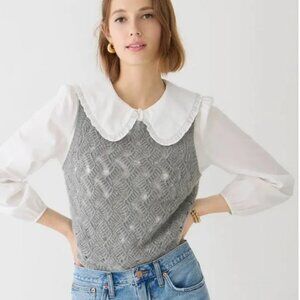 J.Crew Cashmere pointelle sweater shell, size XS